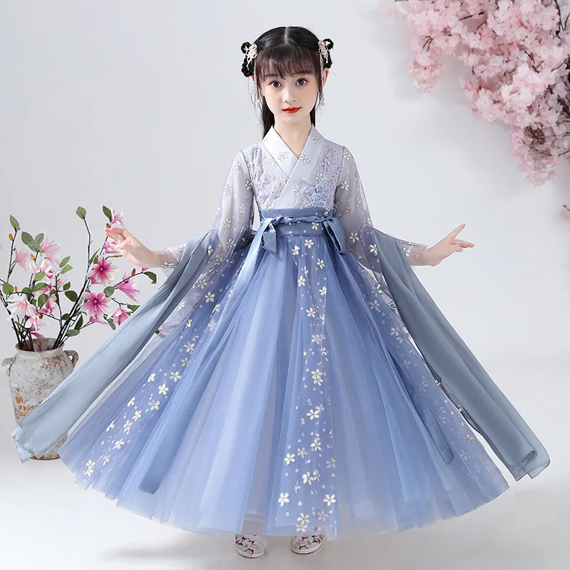 Chinese Style Tang Girl Ancient Han Dress Spring Autumn Super Fairy Elegant Children Clothes Teens Dresses Vestidos De Fiesta
Chinese Style Tang Girl Ancient Han Dress Spring Autumn Super Fairy Elegant Children Clothes Teens Dresses Vestidos De Fiesta