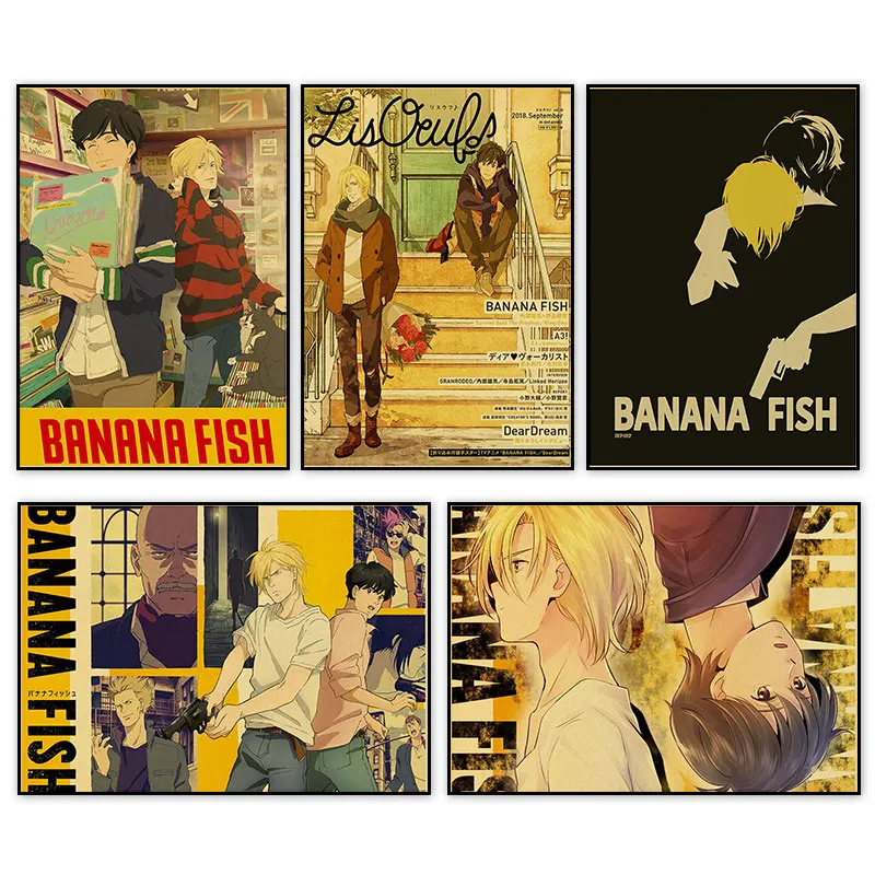 Japanese Animation Banana Fish Retro Anime Posters and Prints Canvas Painting Bar Living Room Home Decoration Wall Art Pictures
Japanese Animation Banana Fish Retro Anime Posters and Prints Canvas Painting Bar Living Room Home Decoration Wall Art Pictures