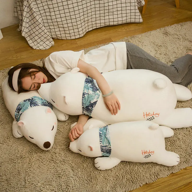 60/80/100CM Soft Lying Polar Bear Plushie Pillow Lovely White Cushion Stuffed Dolls Sleeping Toy for Girls Baby Gifts
60/80/100CM Soft Lying Polar Bear Plushie Pillow Lovely White Cushion Stuffed Dolls Sleeping Toy for Girls Baby Gifts