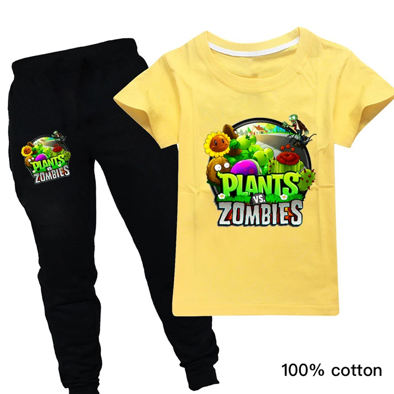 Classic Games Plants Vs Zombies Kids Boys Summer Clothes Tracksuit Tshirt Tops and Pant 2PCS Halloween Outfit Children Clothing
Classic Games Plants Vs Zombies Kids Boys Summer Clothes Tracksuit Tshirt Tops and Pant 2PCS Halloween Outfit Children Clothing