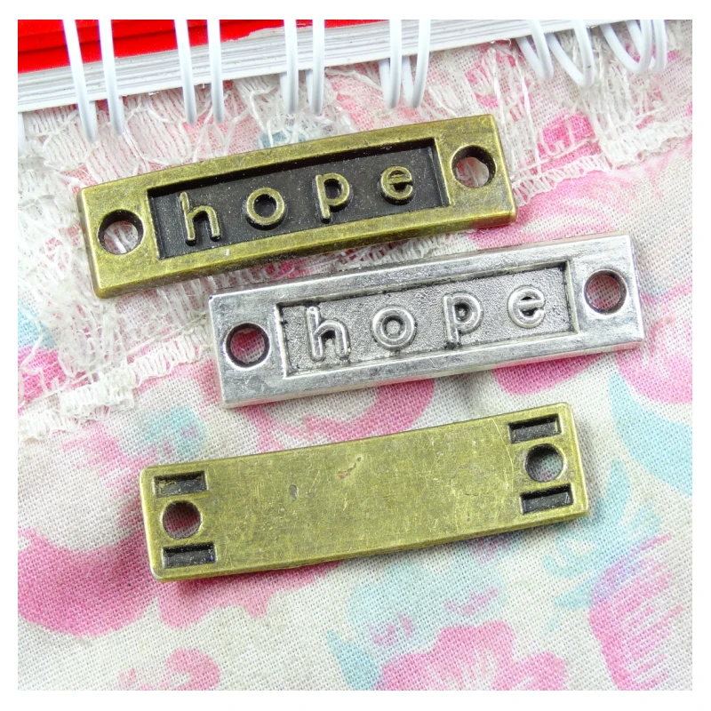 30pcs 35.7*10MM Antique Silver Plated Antique Bronze Plated HOPE Connector Charms Metal Bracelet Necklace Jewelry Findings
30pcs 35.7*10MM Antique Silver Plated Antique Bronze Plated HOPE Connector Charms Metal Bracelet Necklace Jewelry Findings