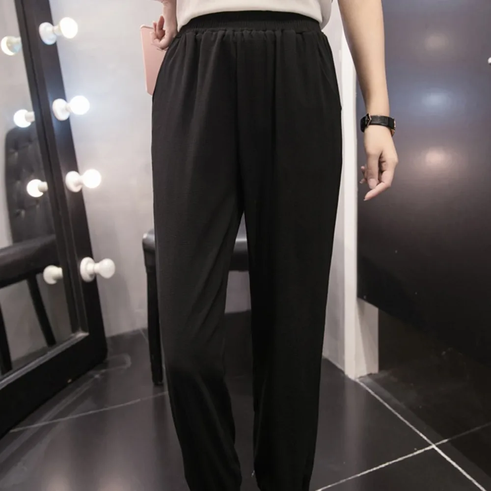 Female Middle-waisted Pencil Pants Casual Bohemia Style Chiffon Harem Pants Elastic Waist Thin Slim Ankle-length Trousers Hot
Female Middle-waisted Pencil Pants Casual Bohemia Style Chiffon Harem Pants Elastic Waist Thin Slim Ankle-length Trousers Hot