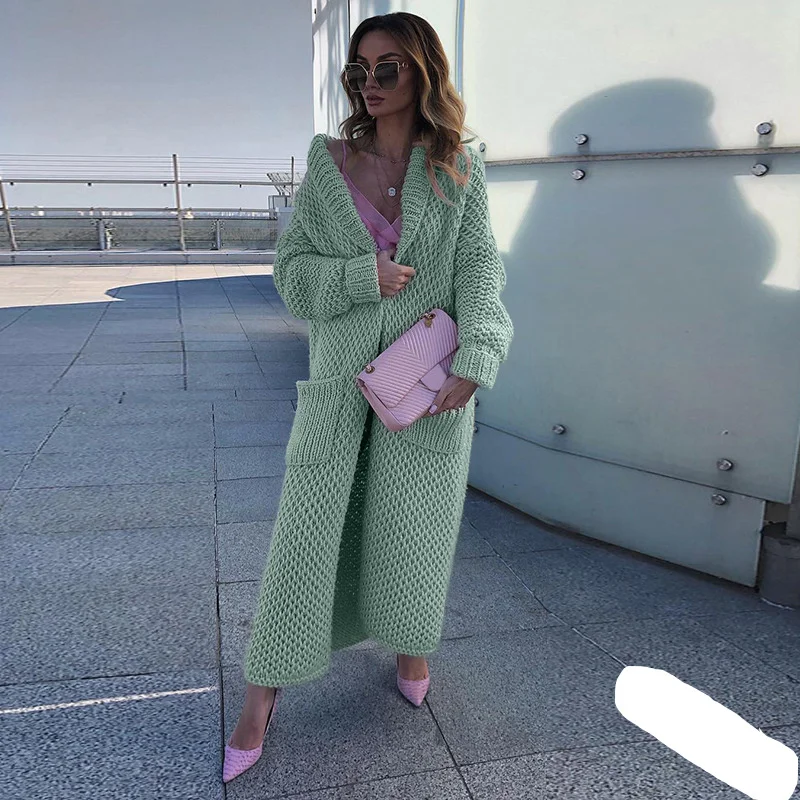 Knitted Sweater Women 2021 Autumn Winter New White Khaki Pink Plus Size 5XL Loose Lapel Temperament Long Cardigans Sweater GH369
Knitted Sweater Women 2021 Autumn Winter New White Khaki Pink Plus Size 5XL Loose Lapel Temperament Long Cardigans Sweater GH369