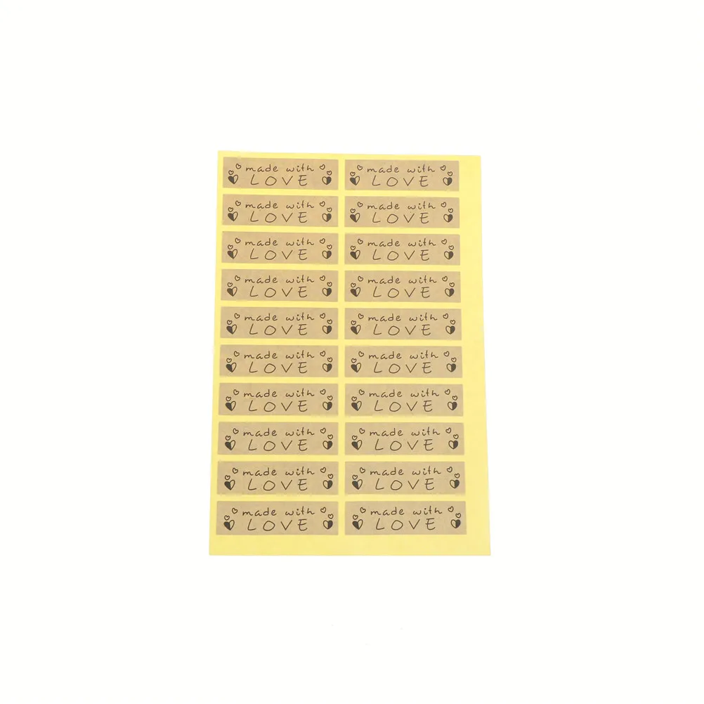 100Pcs Made With Love Heart Handmade Cake Packaging Sealing Label Kraft Sticker Baking DIY Gift Stickers
100Pcs Made With Love Heart Handmade Cake Packaging Sealing Label Kraft Sticker Baking DIY Gift Stickers