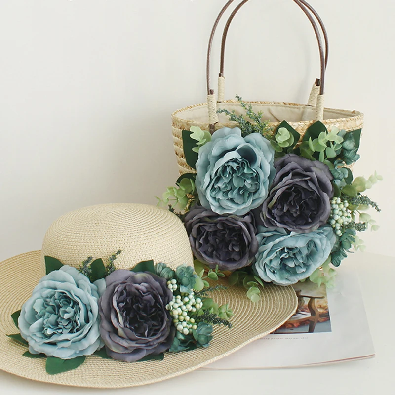 Женская соломенная сумка, 4 цвета, летняя пляжная сумка-тоут с цветами и шляпой от солнца, с ручкой сверху, 2021 
Женская соломенная сумка, 4 цвета, летняя пляжная сумка-тоут с цветами и шляпой от солнца, с ручкой сверху, 2021