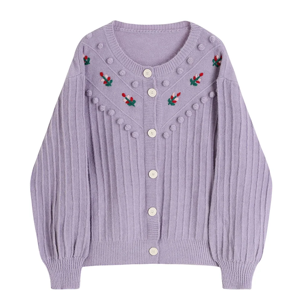 Japanese Style Cute Fur Ball Cardigan Sweater Women Short Knit Sweater Single-Breasted 3D Round Neck Women's Sweater
Japanese Style Cute Fur Ball Cardigan Sweater Women Short Knit Sweater Single-Breasted 3D Round Neck Women's Sweater
