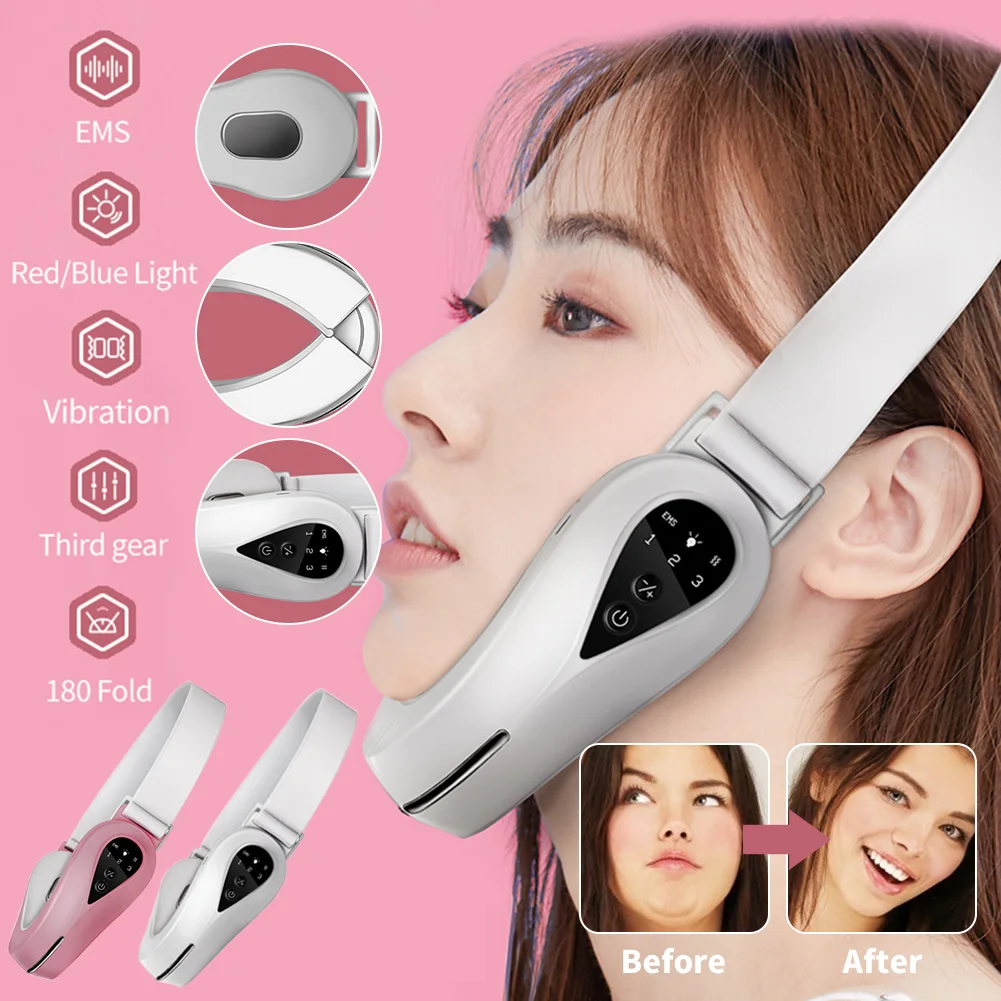 V-Face Shaping Massager Chin Lift Belt LED Photon Therapy Face Slimming Vibration Device Cellulite Jaw Face Lifting Machine drop
V-Face Shaping Massager Chin Lift Belt LED Photon Therapy Face Slimming Vibration Device Cellulite Jaw Face Lifting Machine drop