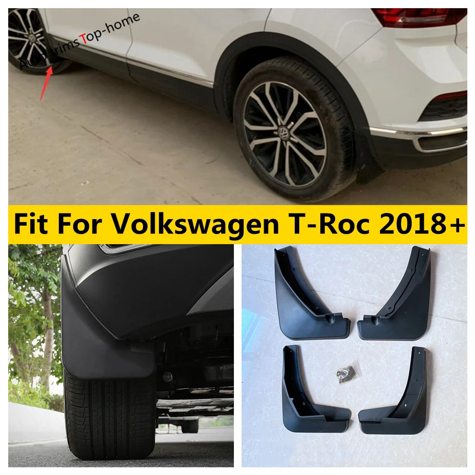 Брызговики от грязи, брызговики, дождевики, Защитный пластиковый чехол, комплект для отделки, подходит для Volkswagen T-Roc T Roc 2018 - 2022