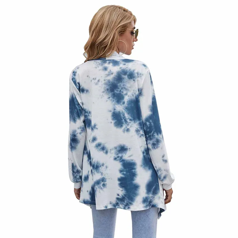 Spring And Autumn Women's Fashion Tie-dye Long-sleeved Cardigan Irregular Hem Loose Coat
Spring And Autumn Women's Fashion Tie-dye Long-sleeved Cardigan Irregular Hem Loose Coat