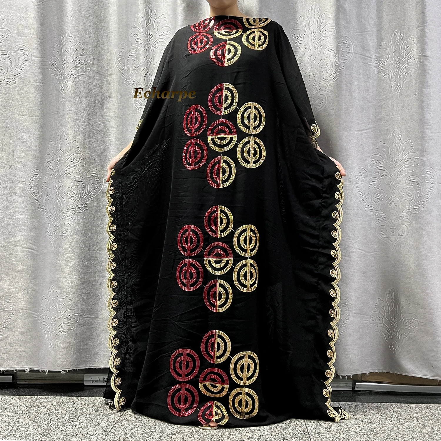 New Muslim Embroidery Sequins Maxi Dress For Women With Scarf Dubai Turkey-African Islam Abaya Casual Dress Boubou Clothing
New Muslim Embroidery Sequins Maxi Dress For Women With Scarf Dubai Turkey-African Islam Abaya Casual Dress Boubou Clothing