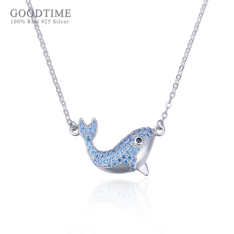 Women Pendant Pure 925 Sterling Silver Clavicle Necklace Lovely Dolphin Necklace Zircon Chain For Girl Chain Jewelry Accessory
Women Pendant Pure 925 Sterling Silver Clavicle Necklace Lovely Dolphin Necklace Zircon Chain For Girl Chain Jewelry Accessory