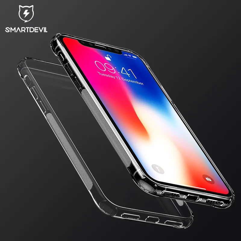 Чехлы для телефонов SmartDevil IPhone X XR XS Max прозрачный силиконовый мягкий чехол из ТПУ