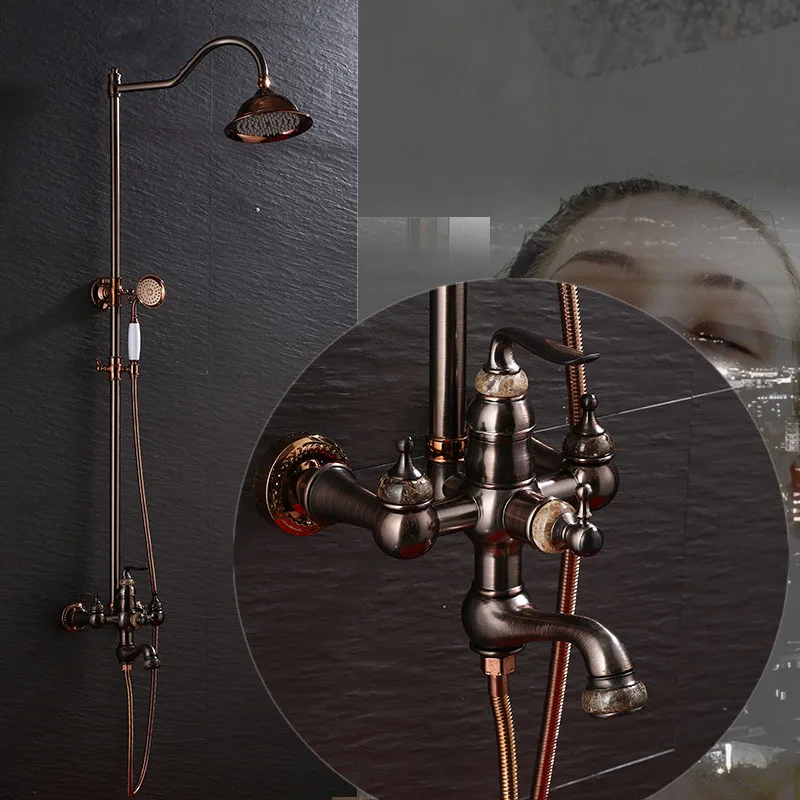 Набор для душа в американском стиле, Нефритовый смеситель для горячей и холодной воды, регулируемый лифт в стиле ретро, розовое золото, кори...
Набор для душа в американском стиле, Нефритовый смеситель для горячей и холодной воды, регулируемый лифт в стиле ретро, розовое золото, кори...