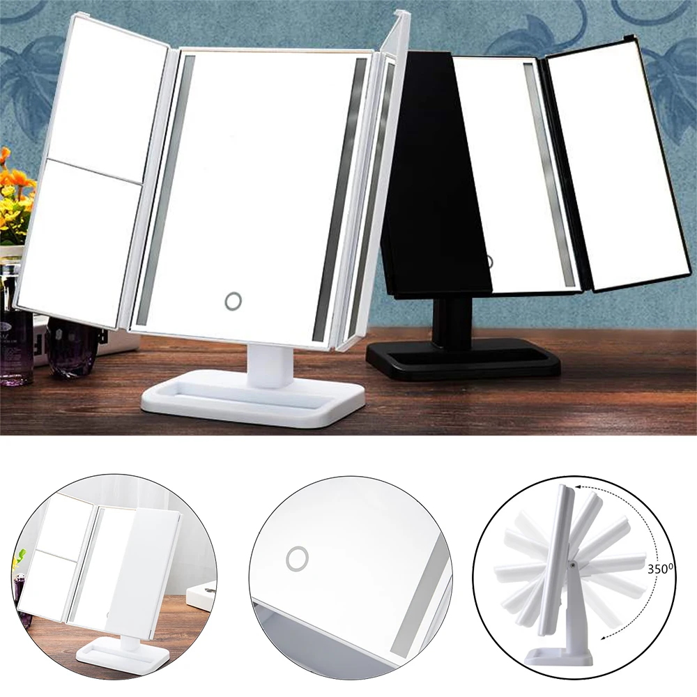 24 LED Light Makeup Mirror With Touch Screen 1X/2X/3X Magnifying Flexible Adjustable Makeup Mirror Desktop Makeup Mirror 
24 LED Light Makeup Mirror With Touch Screen 1X/2X/3X Magnifying Flexible Adjustable Makeup Mirror Desktop Makeup Mirror