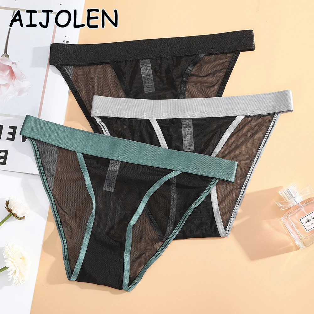 AIJOLEN Sexy Women's Underwear Black Transparent Panties Mesh Seamless Panties Temptation Thin Low-waist Women's Triangle Thong
AIJOLEN Sexy Women's Underwear Black Transparent Panties Mesh Seamless Panties Temptation Thin Low-waist Women's Triangle Thong