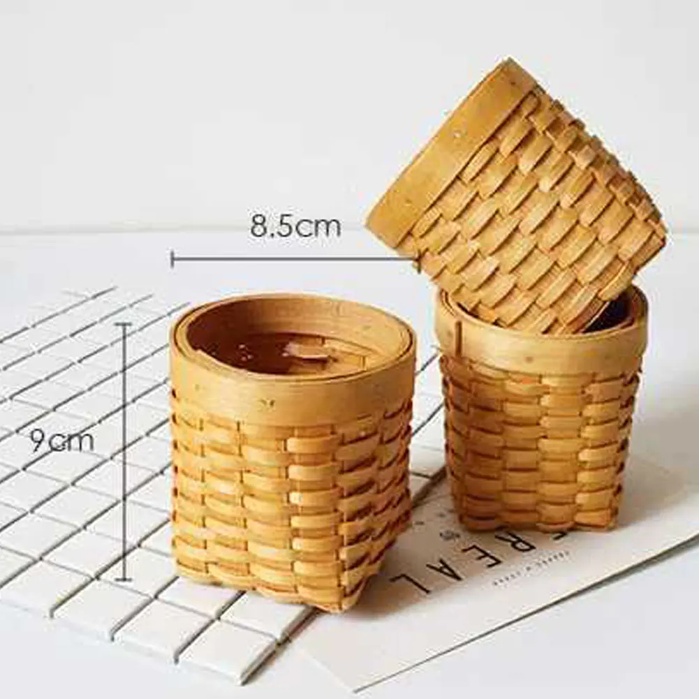 Pen Holder Hand-Woven Wood Pen Pencil Storage Box Desk Pen Cup Organizer for Small Objects
Pen Holder Hand-Woven Wood Pen Pencil Storage Box Desk Pen Cup Organizer for Small Objects