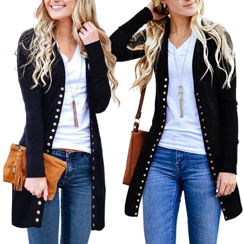 Women Ladies Long Sleeve Autumn Long Sweater Coat Slim Knitted Cardigan Outwear
Women Ladies Long Sleeve Autumn Long Sweater Coat Slim Knitted Cardigan Outwear