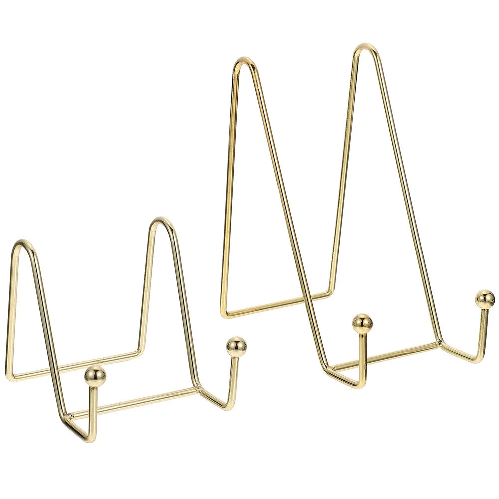 2pcs Golden Display Racks Tabletop Photo Racks Artwork Photo Showing Brackets
2pcs Golden Display Racks Tabletop Photo Racks Artwork Photo Showing Brackets