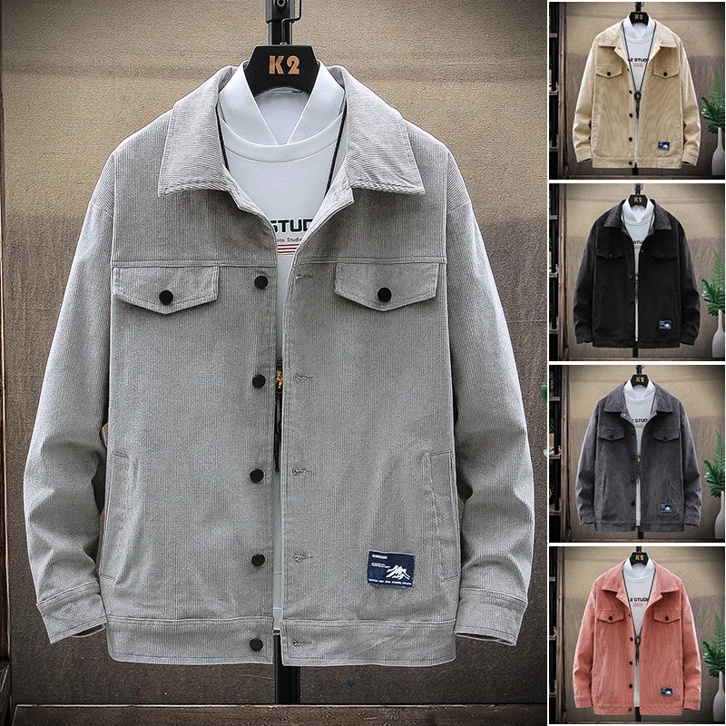 Shirt Tops Corduroy Jacket Men's New Korean Style Trend Jacket Casual Autumn and Winter Clothes Men's Shirts
Shirt Tops Corduroy Jacket Men's New Korean Style Trend Jacket Casual Autumn and Winter Clothes Men's Shirts