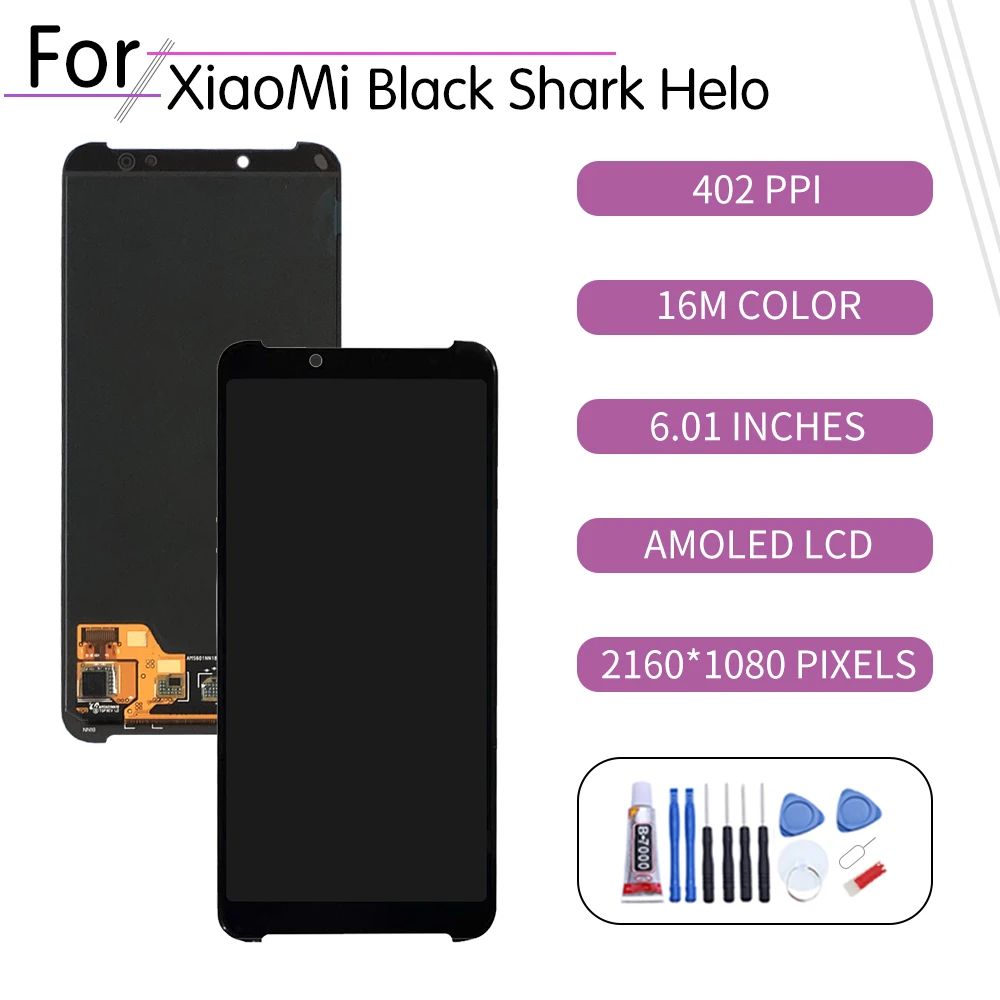 ORIGINAL For XIAOMI Black Shark Helo LCD Touch Screen Digitizer Assembly For Xiaomi Black Shark Helo Display Replacement AWM-A0
ORIGINAL For XIAOMI Black Shark Helo LCD Touch Screen Digitizer Assembly For Xiaomi Black Shark Helo Display Replacement AWM-A0