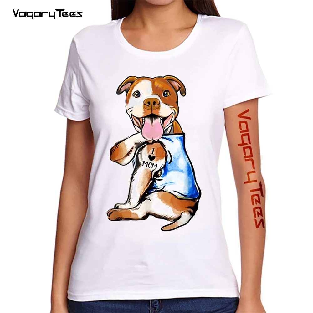 Summer Fashion Women Bull Terrier Dog Tattoo Pitbull I Love Mom Print T-shirt Casual Harajuku Kawaii Mother's Day Gifts T shirt
Summer Fashion Women Bull Terrier Dog Tattoo Pitbull I Love Mom Print T-shirt Casual Harajuku Kawaii Mother's Day Gifts T shirt