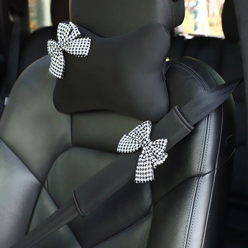 Cute Bowknot Car Seat Belt Shoulder Cover Universal Soft Car Shoulder Cover Ice Silk Seat Belt Protective Cover Car Interior
Cute Bowknot Car Seat Belt Shoulder Cover Universal Soft Car Shoulder Cover Ice Silk Seat Belt Protective Cover Car Interior