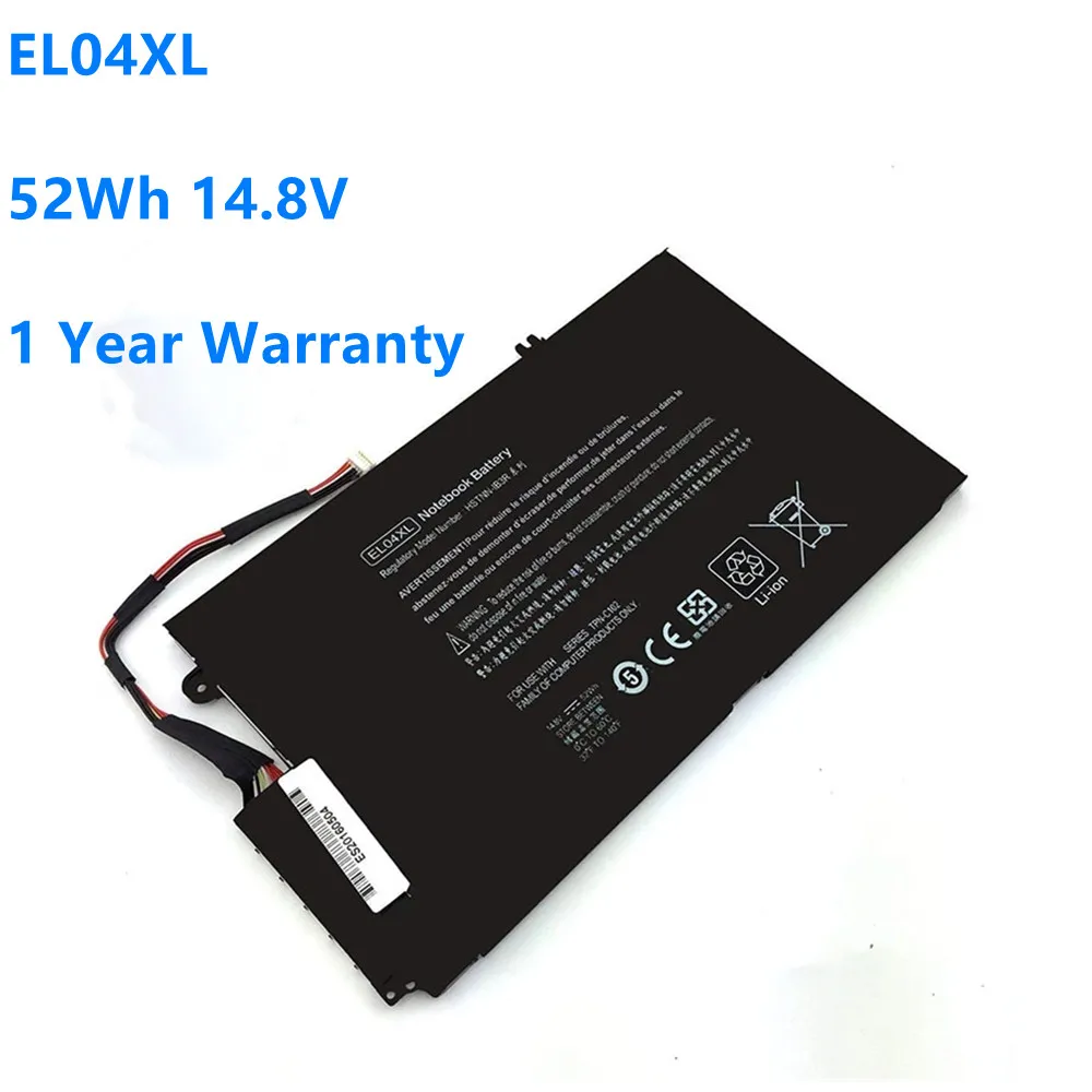 EL04XL Laptop Battery For ENVY 4-1126TU 4-1102xx 4-1007TX 4-1130U 4-1218TU HSTNN-UB3R 14.8V 52Wh
EL04XL Laptop Battery For ENVY 4-1126TU 4-1102xx 4-1007TX 4-1130U 4-1218TU HSTNN-UB3R 14.8V 52Wh