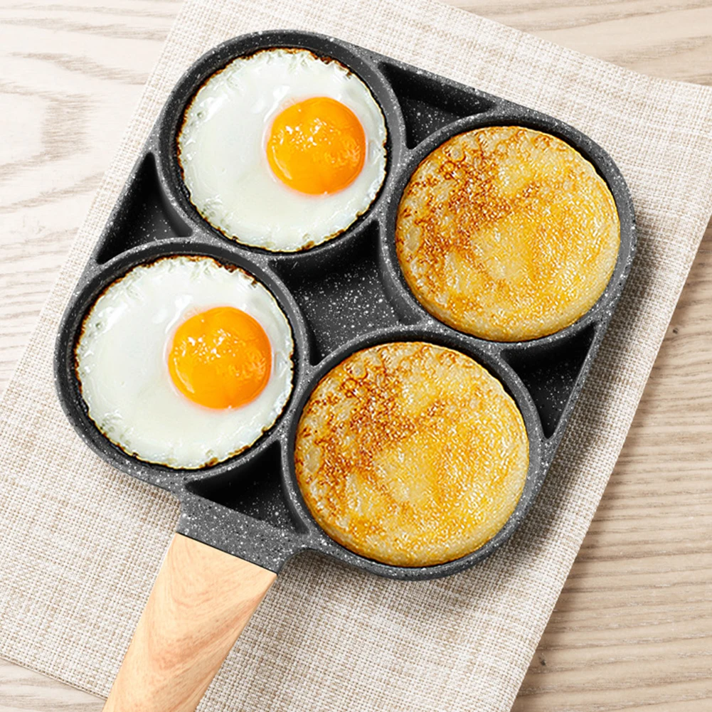 2/4Holes Frying Pot Pan Thickened Omelet Pan Non-stick Egg Pancake Pancake Maker Wooden Handle Frying Pot Breakfast Maker
2/4Holes Frying Pot Pan Thickened Omelet Pan Non-stick Egg Pancake Pancake Maker Wooden Handle Frying Pot Breakfast Maker
