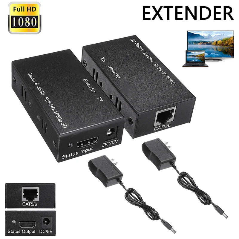 POHIKS 1pc 1080P HD Cat5E/6 Network Transmission Signal Amplifier High Quality HDMI-compatible To RJ45 Single Transmitter
POHIKS 1pc 1080P HD Cat5E/6 Network Transmission Signal Amplifier High Quality HDMI-compatible To RJ45 Single Transmitter