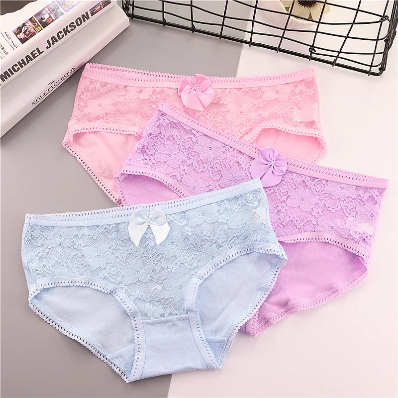 Lace Bowknot Lace Panties Various Colors, Pure Cotton, High Quality Women's Panties, Cute Japanese Pastoral Style Girl Panties
Lace Bowknot Lace Panties Various Colors, Pure Cotton, High Quality Women's Panties, Cute Japanese Pastoral Style Girl Panties