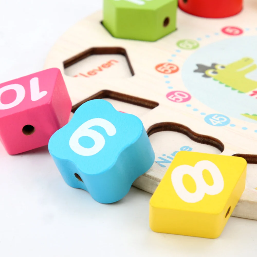 Wooden Threading Creative Digital Clock Education AIDS Intelligence Matching Toys for Kids Boys Girls (Random Style)
Wooden Threading Creative Digital Clock Education AIDS Intelligence Matching Toys for Kids Boys Girls (Random Style)