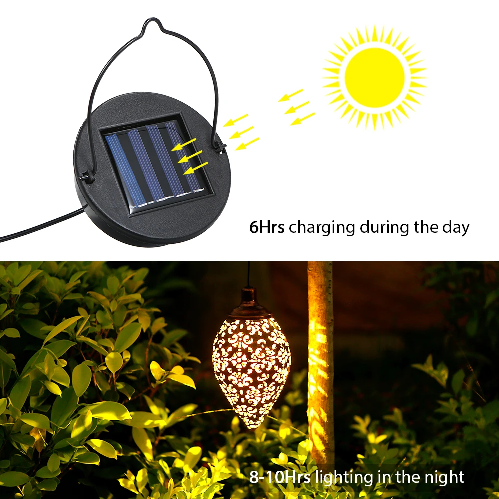Солнечный светильник светодиодный Фонари гирлянда Водонепроницаемый садовый