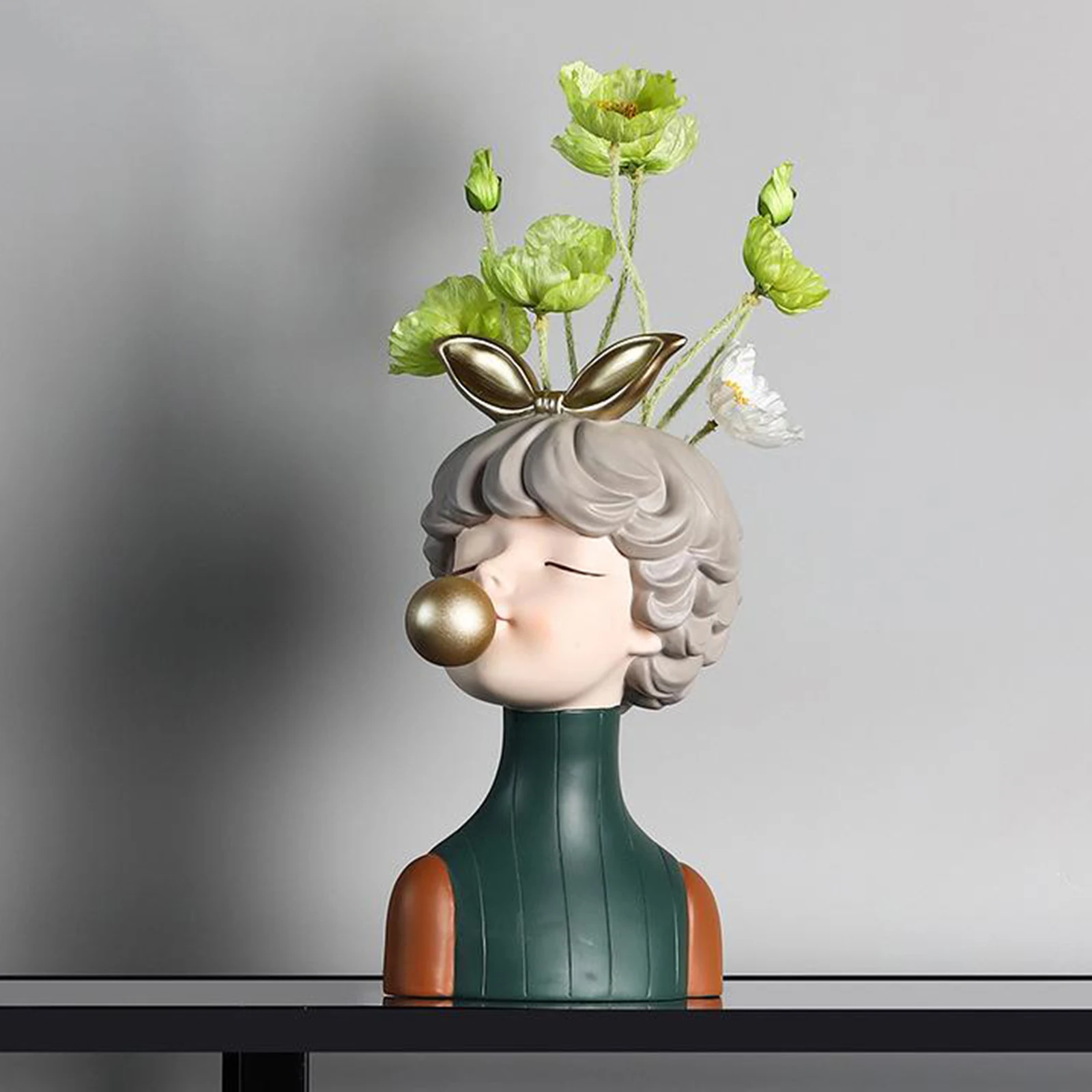 Resin Flower Vase, Bubble Girls Face Design Style Decorative Modern Flower Pot for Home Living Room Centerpieces
Resin Flower Vase, Bubble Girls Face Design Style Decorative Modern Flower Pot for Home Living Room Centerpieces