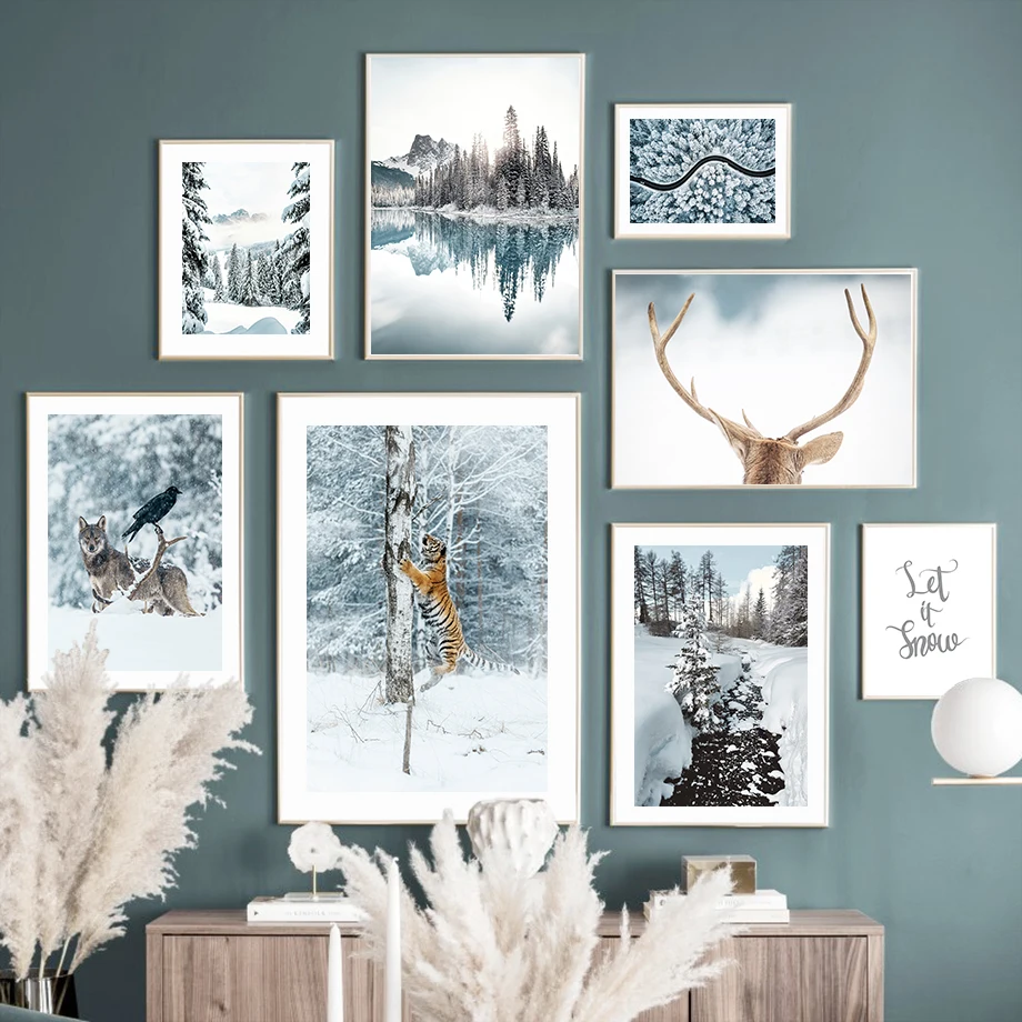 Wall Art Canvas Painting White Mountain Snow Forest Tiger Wolf Deer Lake Nordic Posters And Prints Wall Pictures For Living Room
Wall Art Canvas Painting White Mountain Snow Forest Tiger Wolf Deer Lake Nordic Posters And Prints Wall Pictures For Living Room
