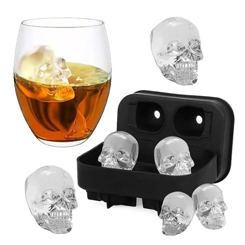 Halloween Skull Shape Silicone Ice Ball Trays Ice Cube Maker Mold for Beer Whisky Drinking
Halloween Skull Shape Silicone Ice Ball Trays Ice Cube Maker Mold for Beer Whisky Drinking