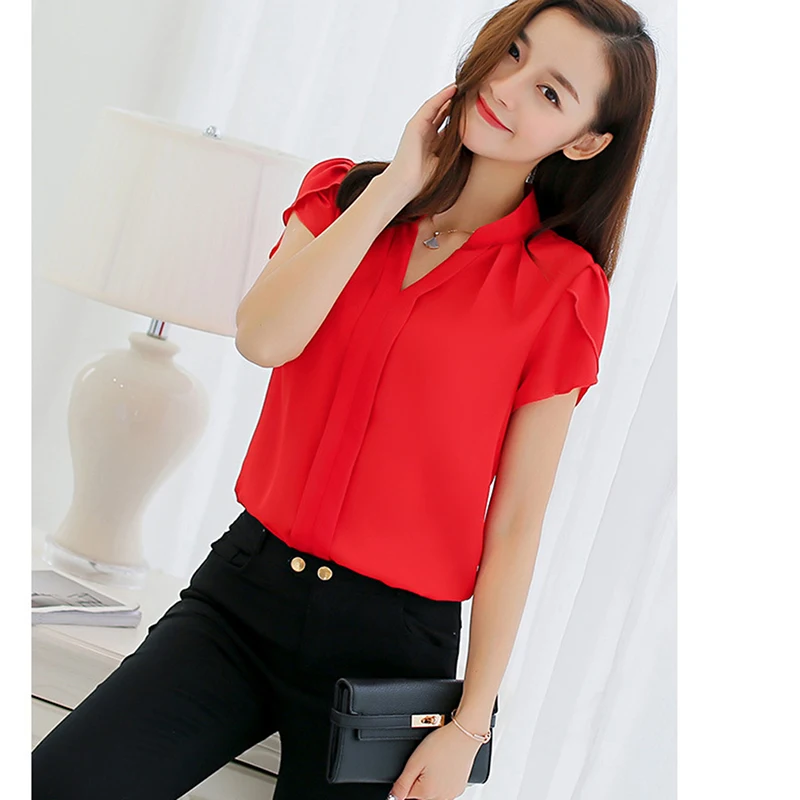 Women Chiffon Shirt Femininas Blouse Tops Short Sleeve Elegant Ladies Formal Office Blouse Plus Size 3XL Chiffon Shirt Clothing
Women Chiffon Shirt Femininas Blouse Tops Short Sleeve Elegant Ladies Formal Office Blouse Plus Size 3XL Chiffon Shirt Clothing
