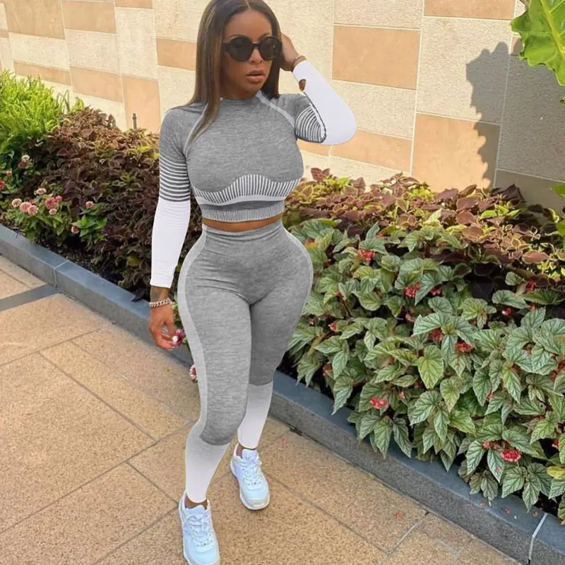 TNNAOFF Gradient Striped 2 Piece Set for Women Long Sleeve O-Neck Tops Sexy Elastic Sweatpants Lounge Wear Matching Sets
TNNAOFF Gradient Striped 2 Piece Set for Women Long Sleeve O-Neck Tops Sexy Elastic Sweatpants Lounge Wear Matching Sets