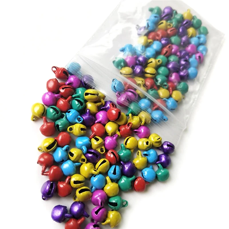 6mm 200pcs Gold Silver Colorful Jingle Bells Festival Decor DIY Crafts Beads Xmas tree Accessories
6mm 200pcs Gold Silver Colorful Jingle Bells Festival Decor DIY Crafts Beads Xmas tree Accessories
