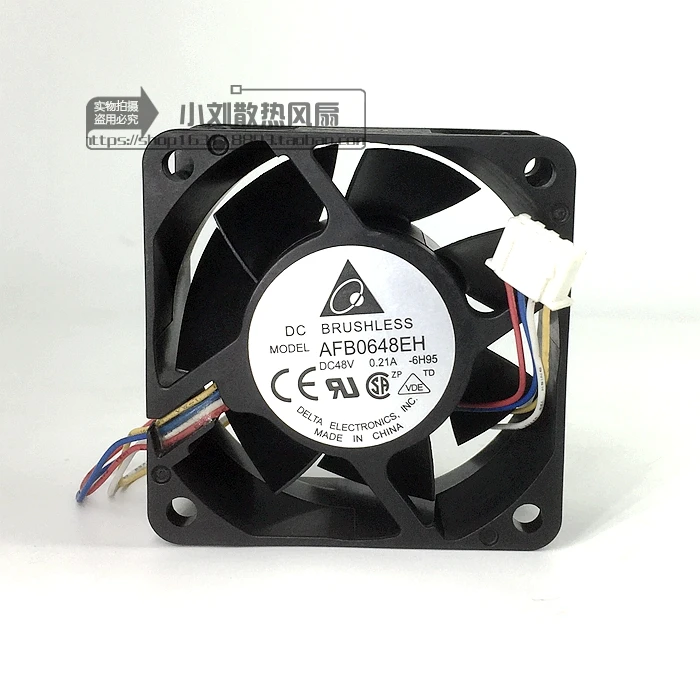 Delta Electronics AFB0648EH 6H95 DC 48V 0.21A 60x60x25mm 4-Wire Server Cooler Fan
Delta Electronics AFB0648EH 6H95 DC 48V 0.21A 60x60x25mm 4-Wire Server Cooler Fan