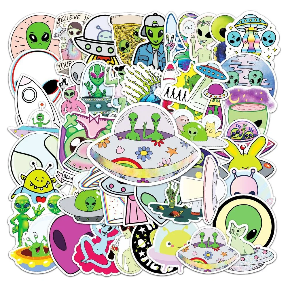 10/50PCS Cool Cartoon Aliens UFO Stickers Skateboard Fridge Guitar Laptop Motorcycle Travel Luggage Classic Toy Decal Stickers
10/50PCS Cool Cartoon Aliens UFO Stickers Skateboard Fridge Guitar Laptop Motorcycle Travel Luggage Classic Toy Decal Stickers