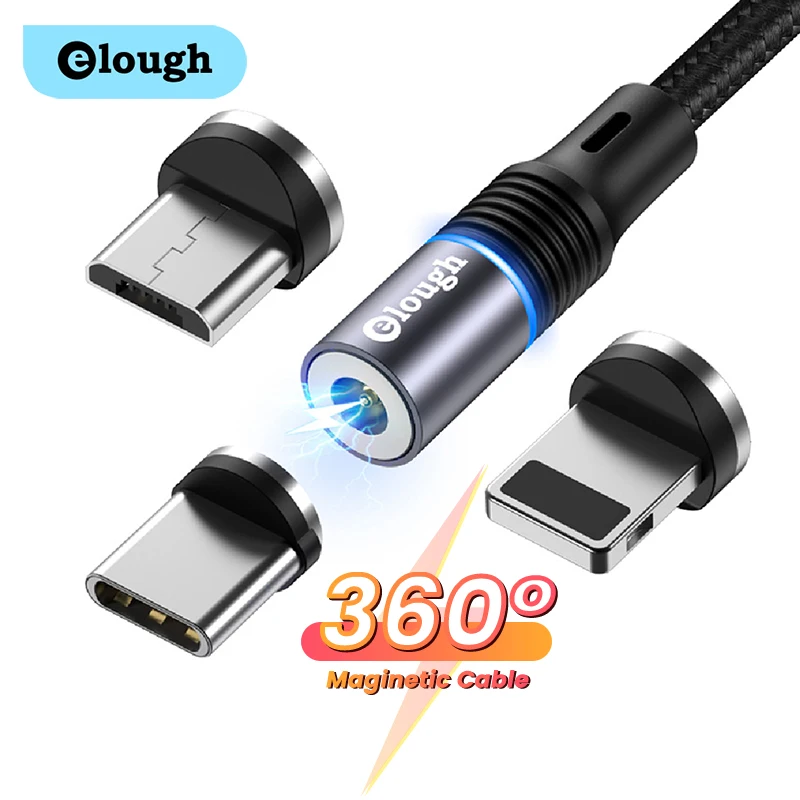 Elough 360 Rotate Magnetic Cable 2.4A Fast Charging Magnetic Charger Micro USB C Cable For iPhone Samsung Xiaomi Phone USB Cord
Elough 360 Rotate Magnetic Cable 2.4A Fast Charging Magnetic Charger Micro USB C Cable For iPhone Samsung Xiaomi Phone USB Cord