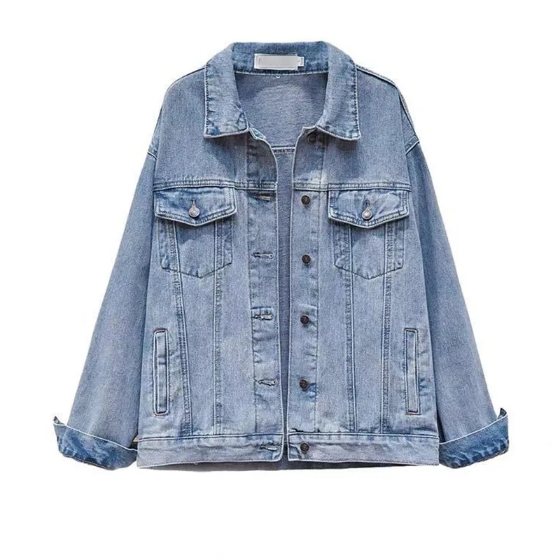 Spring And Autumn 2020 New Coat Female Mid-length Couple Light Denim Jacket Women Loose Top Fashion Wild Women's Clothing
Spring And Autumn 2020 New Coat Female Mid-length Couple Light Denim Jacket Women Loose Top Fashion Wild Women's Clothing