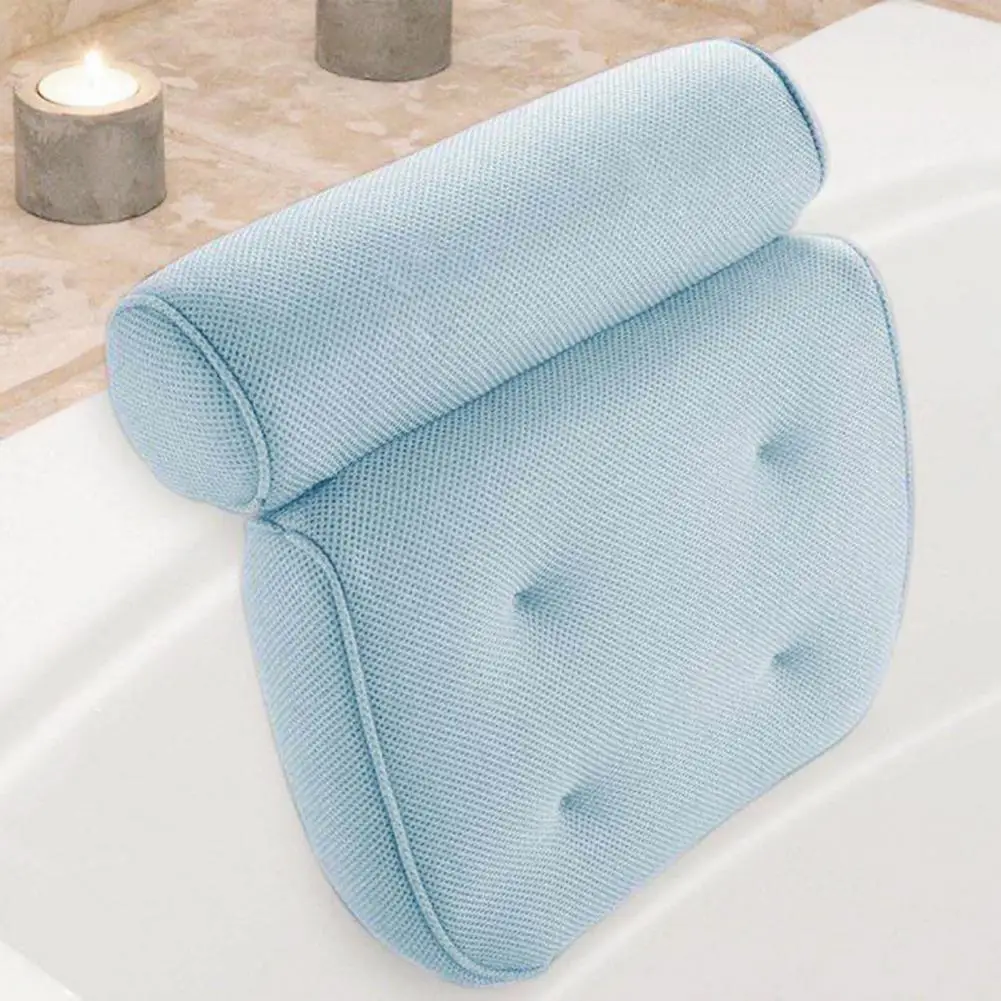 Stitched-in Suction Cups Back Supporter Mesh Headrest Bathtub Pillow for Household 
Stitched-in Suction Cups Back Supporter Mesh Headrest Bathtub Pillow for Household