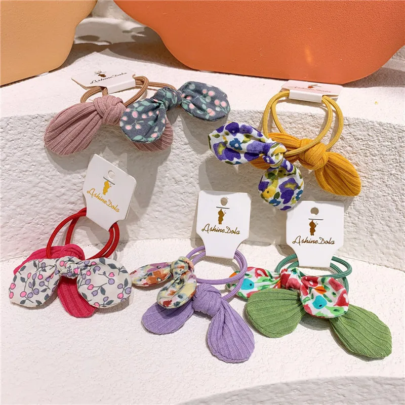 Резинка для волос детская, с цветочным принтом и заячьими ушками, 1 пара 
Резинка для волос детская, с цветочным принтом и заячьими ушками, 1 пара