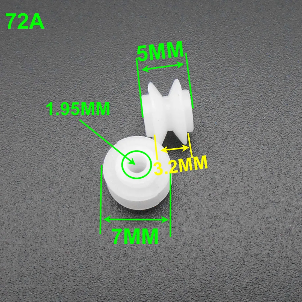 1000PCS X New 7MM 2A Plastic Pulley Gear Model Motor Wheels dia.7mm Shaft axle hole dia.2mm 1.95MM 72A 7MMX5MM 7MM2A *FD168
1000PCS X New 7MM 2A Plastic Pulley Gear Model Motor Wheels dia.7mm Shaft axle hole dia.2mm 1.95MM 72A 7MMX5MM 7MM2A *FD168