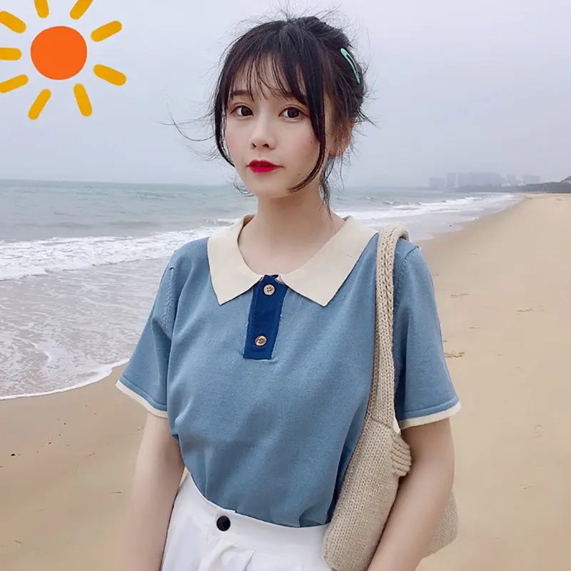 Sweet Vintage Casual Shirt Turn Down Collar Basic Loose Oversize Short Sleeve Female Women Student Shirts
Sweet Vintage Casual Shirt Turn Down Collar Basic Loose Oversize Short Sleeve Female Women Student Shirts
