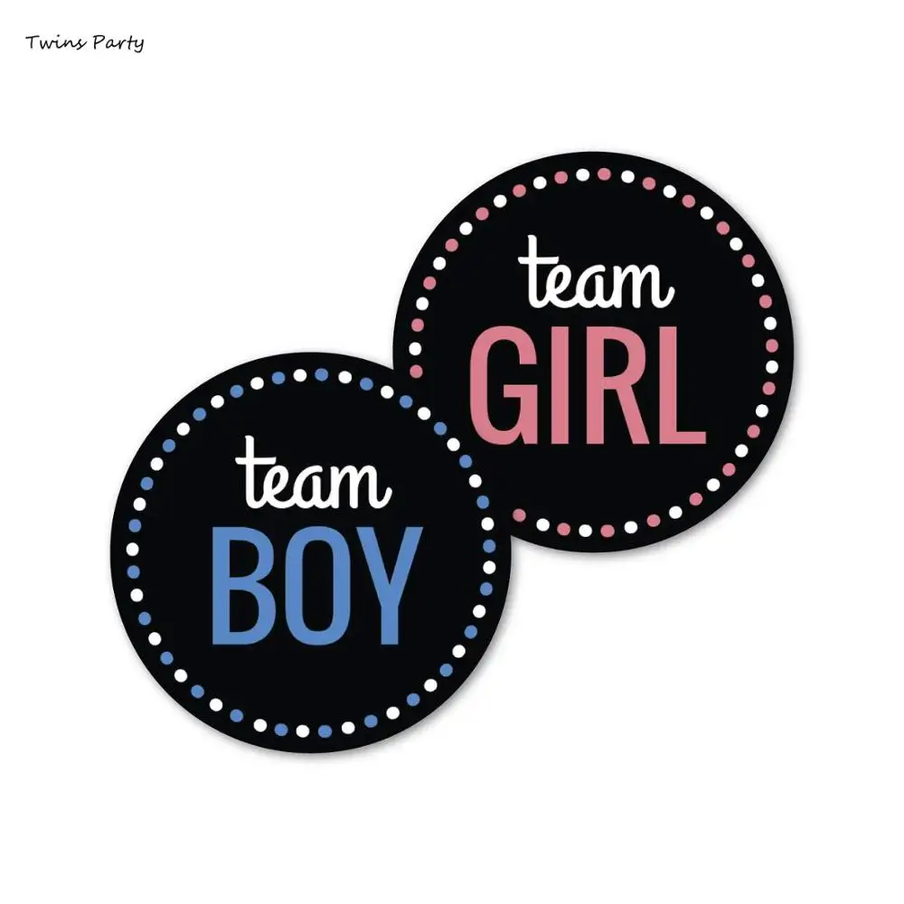 Twins 60 шт Team Boy Girl Baby Shower голосование стикер розовый синий украшения товары для