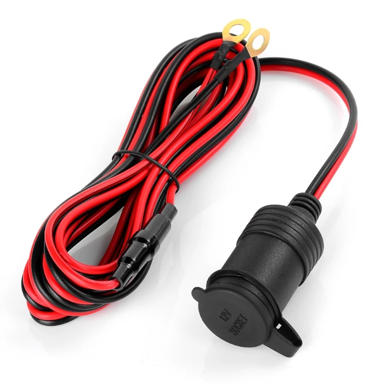12V10A Car Lighter Power Socket Extension Cable with Eyelet Terminal O Ring Terminal Connector
12V10A Car Lighter Power Socket Extension Cable with Eyelet Terminal O Ring Terminal Connector