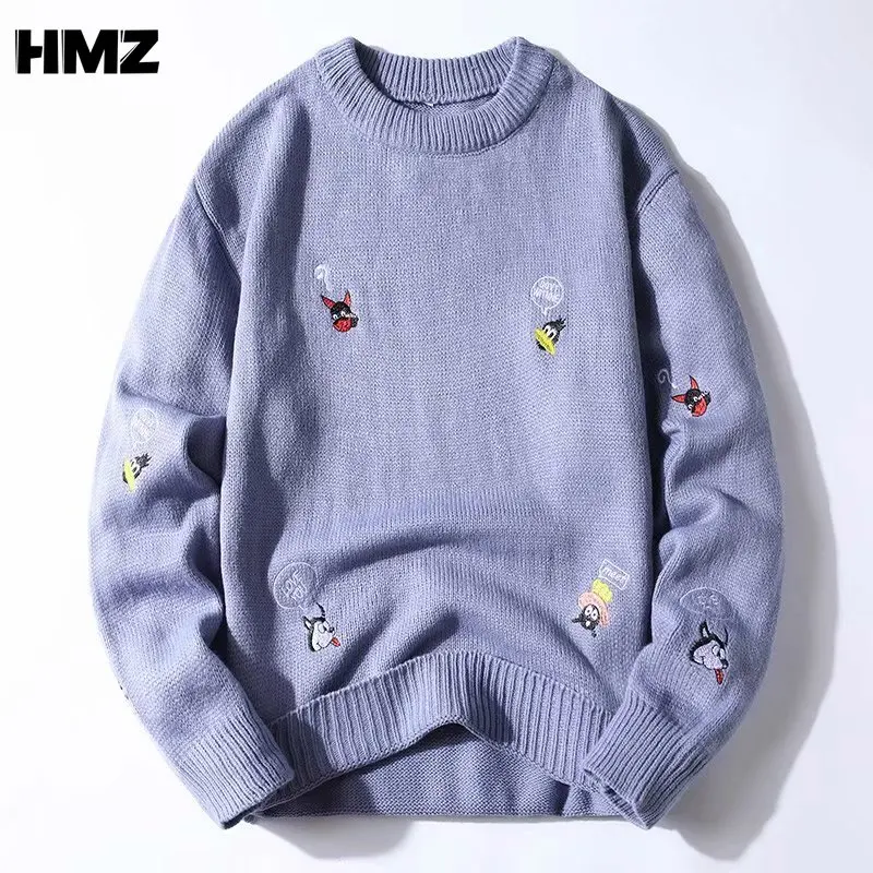 Мультяшный пуловер HMZ с вышивкой, мужские вязаные свитеры, пуловер в стиле Харадзюку, повседневный трикотажный джемпер, топы, свитеры в стил...
Мультяшный пуловер HMZ с вышивкой, мужские вязаные свитеры, пуловер в стиле Харадзюку, повседневный трикотажный джемпер, топы, свитеры в стил...