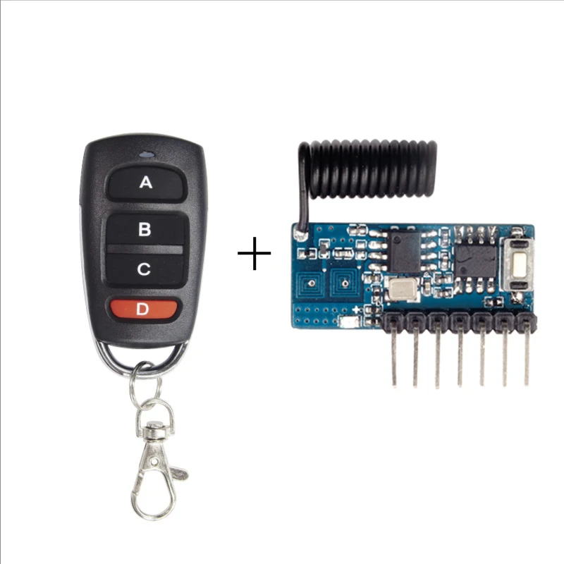 Superheterodyne wireless receiving module 4-channel output high-level 5V with decoding supporting transmitting remote controller
Superheterodyne wireless receiving module 4-channel output high-level 5V with decoding supporting transmitting remote controller